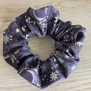 Handmade Purple W/ Shiny Stars Scrunchie